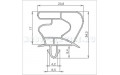Уплотнитель для холодильного стола CORECO 58,5*38,5 cм по пазу