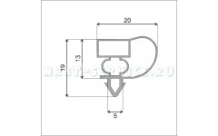 Уплотнитель для Electrolux (Электролюкс) ERB 4041, ERB 9043, ERB 4045 х.к 117*57 см