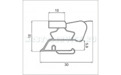 Уплотнитель для Zanussi (Занусси) Z626160 х.к. 109*59 см