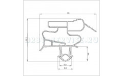 Уплотнитель для Beko (Беко) 99,5*52 cм